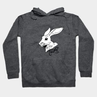 White Hare Design Hoodie